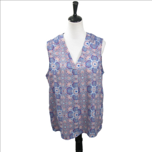 Alex & Lili Paisley Sleeveless Blouse Size Large